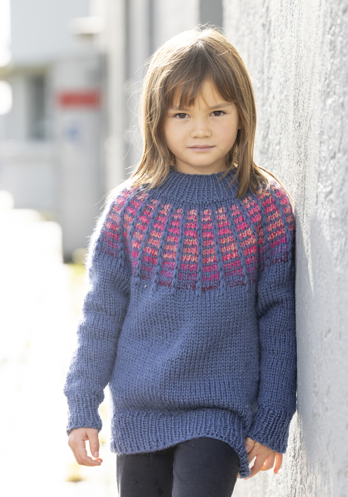 Varde Genser Barn Blå/Rosa 3-3